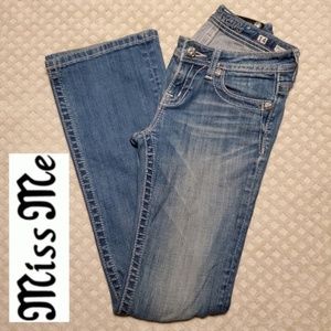 Miss Me rhinestone studded bootcut jeans Girls 14